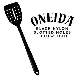 Oneida Black Nylon Slotted Spatula